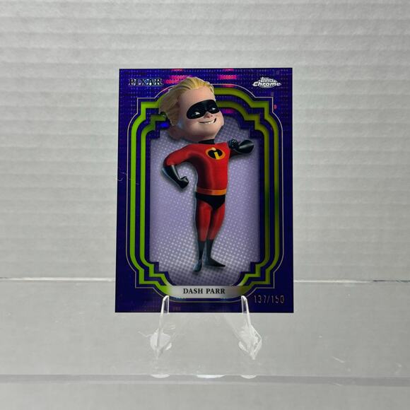 Disney Topps Chrome 2024 Dash Parr Purple Pulsar Refractor Parallel  /150 - Picture 2 of 6
